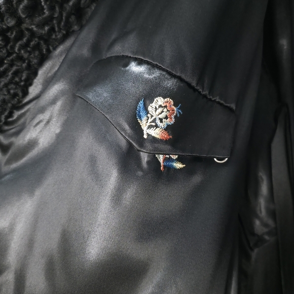 Vintage Persian Lamb Fur Coat with Mink Fur Collar Size M Luxury Perfect Conditi - Picture 11 of 17